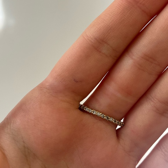 14k solid gold Diamond eternity band - Picture 3 of 3